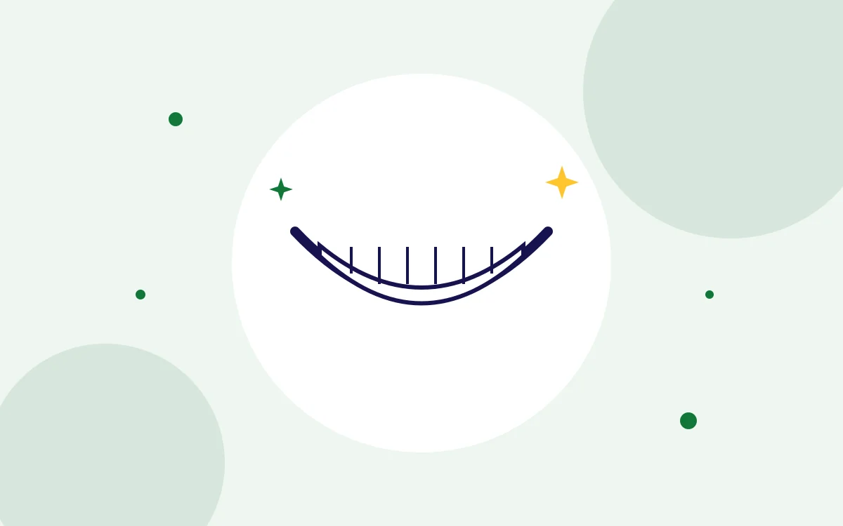 Illustration of a healthy smile with even teeth for traditional braces